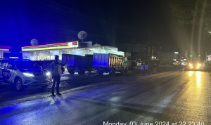 Pihak kepolisian melalukan patroli malam.(Istimewa)