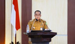 Wakil Wali Kota Medan Aulia Rachman saat menyampaikan sambutan. BP/erwan