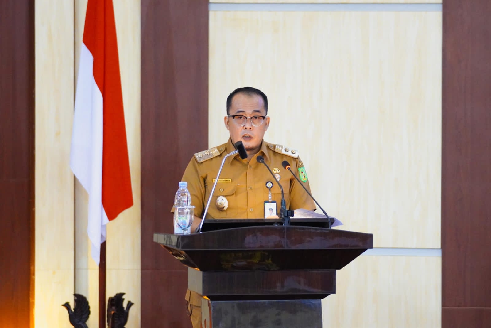 Wakil Wali Kota Medan Aulia Rachman saat menyampaikan sambutan. BP/erwan