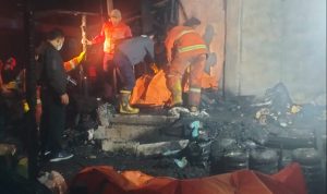 rumah wartawan terbakar dan empat orang meninggal dunia.(Istimewa).