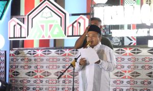 Bupati Tapsel Dolly Pasaribu saat penutupan MTQ ke-39 tingkat Provsu di Desa Tolang, Sipirok, Jum'at (28/6-24). Foto : BP/Ist