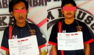 Kedua pelaku yang diamankan petugas kepolisian.(Istimewa).