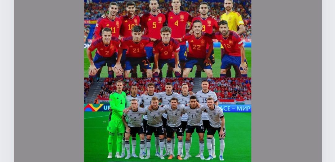 Foto: Timnas Spanyol dan Timnas Jerman