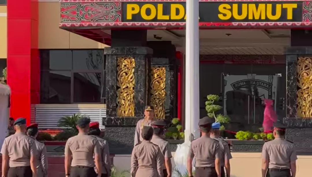 Ratusan Personel Polda Sumut Naik Pangkat.