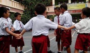 Ilustrasi anak sekolah.