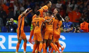 Timnas Belanda mencetak gol