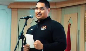 Menteri Pemuda dan Olahraga Dito Ariotedjo saat melepaskan atlet Indonesia untuk olimpiade Paris.