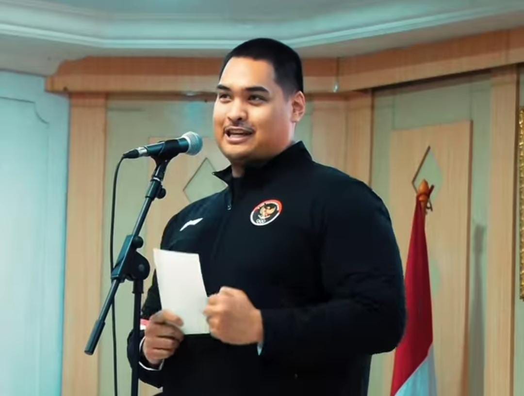 Menteri Pemuda dan Olahraga Dito Ariotedjo saat melepaskan atlet Indonesia untuk olimpiade Paris.