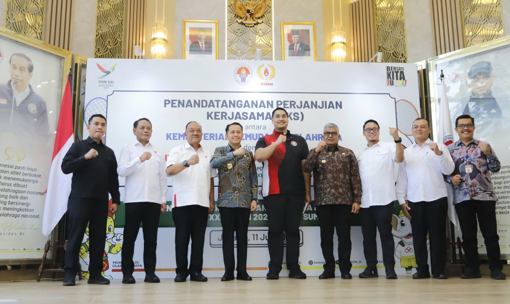 Kementerian Pemuda dan Olahraga (Kemenpora) secara resmi mengucurkan dana sebesar Rp516 miliar untuk menyukseskan Pekan Olahraga Nasional (PON) 2024 di Aceh dan Sumatera Utara. (Foto: KONI pusat)