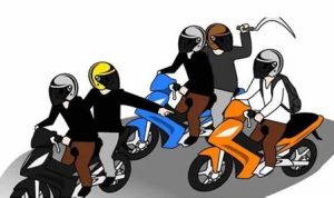 Ilustrasi begal bersenjata tajam