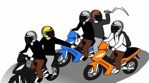 Ilustrasi begal bersenjata tajam