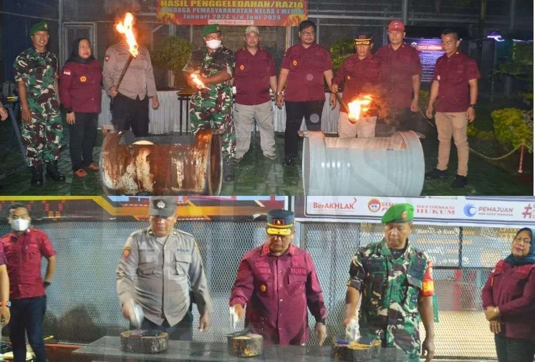 Lembaga Pemasyarakatan (Lapas) Kelas I Medan menggebrak dengan melakukan operasi razia intensif di kamar hunian warga binaan.