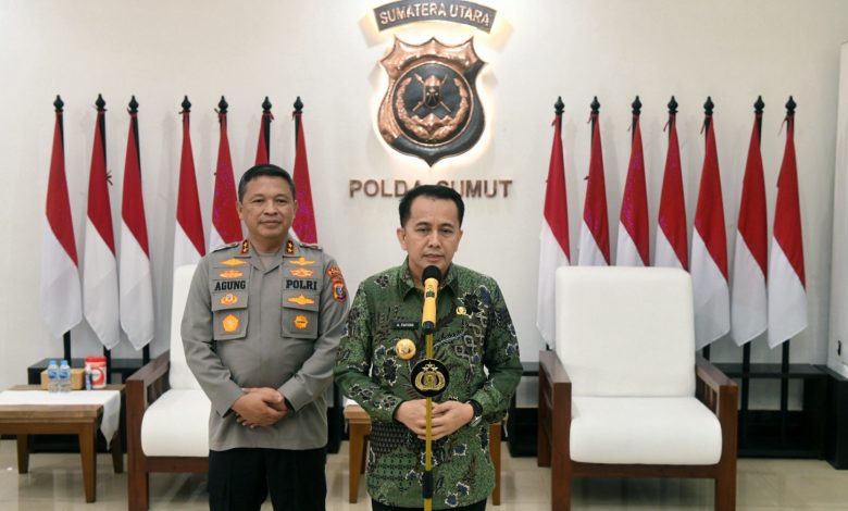Penjabat (Pj) Gubernur Sumatera Utara, Agus Fatoni, menyampaikan apresiasi tinggi atas keberhasilan Kepolisian Daerah Sumatera Utara (Polda Sumut) meraih penghargaan Kompolnas Awards 2024.