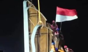 Landmark Garuda di Kantor Presiden Ibu Kota Nusantara (IKN) telah resmi rampung .