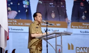 Agus Fatoni, Penjabat (Pj) Gubernur Sumatera Utara (Sumut), mengumumkan peluncuran Gerakan Pembangunan Serentak se-Sumut.