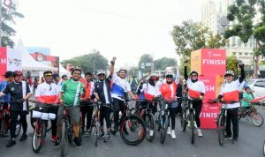 PB PON XXI Wilayah Sumatera Utara (Sumut) menggandeng DPRD Sumut menggelar Funbike untuk menyosialisasikan PON XXI Aceh-Sumut 2024.