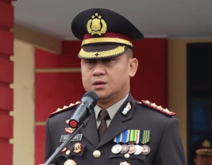 Kapolresta Deli Serdang memimpin upacara Hari Bhayangkara ke 78.(Istimewa)