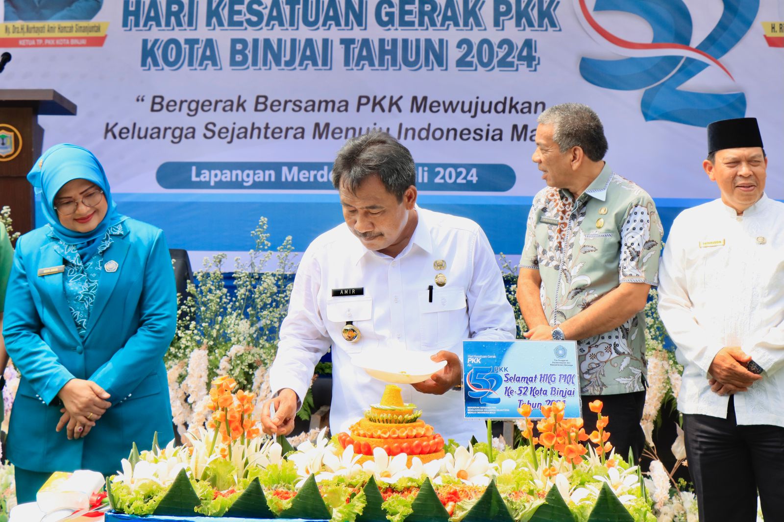 Wali Kota Binjai DRS.H Amir Hamzah M.AP Apresiasi HKG-PKK yang Ke-52.