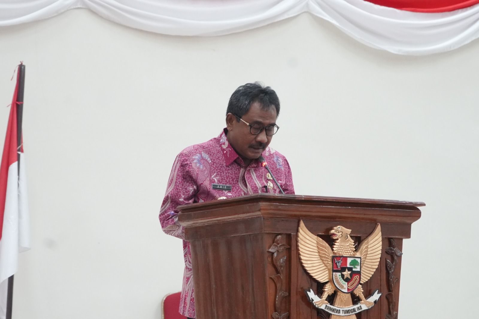 Wali Kota Binjai DRS H Amir Hamzah M.AP menyampaikan pelaksanaan APBD Tahun 2023.