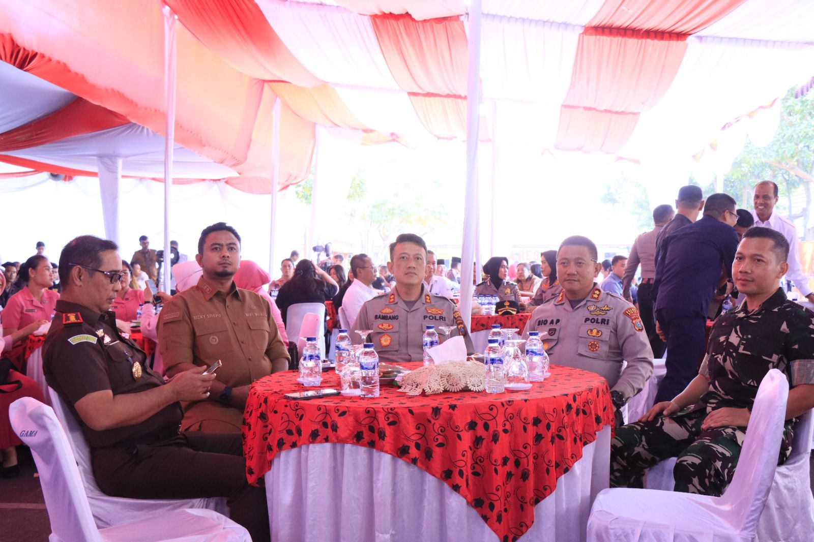 Wakil Wali Kota Binjai Rizky Yunanda Sitepu S.TP,MP hadiri pisah sambut Kapolres Binjai. 