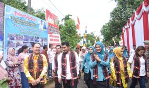 Tim Evaluasi PTP2WKSS Sumut saat ke Desa Batu Godang Kecamatan Angkola Sangkunur, Rabu (10/7-24). Foto : BP/Ist