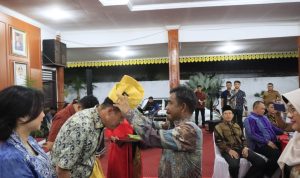 Wali Kota Binjai dalam acara temu sambut di pendopo Umar Baki. 