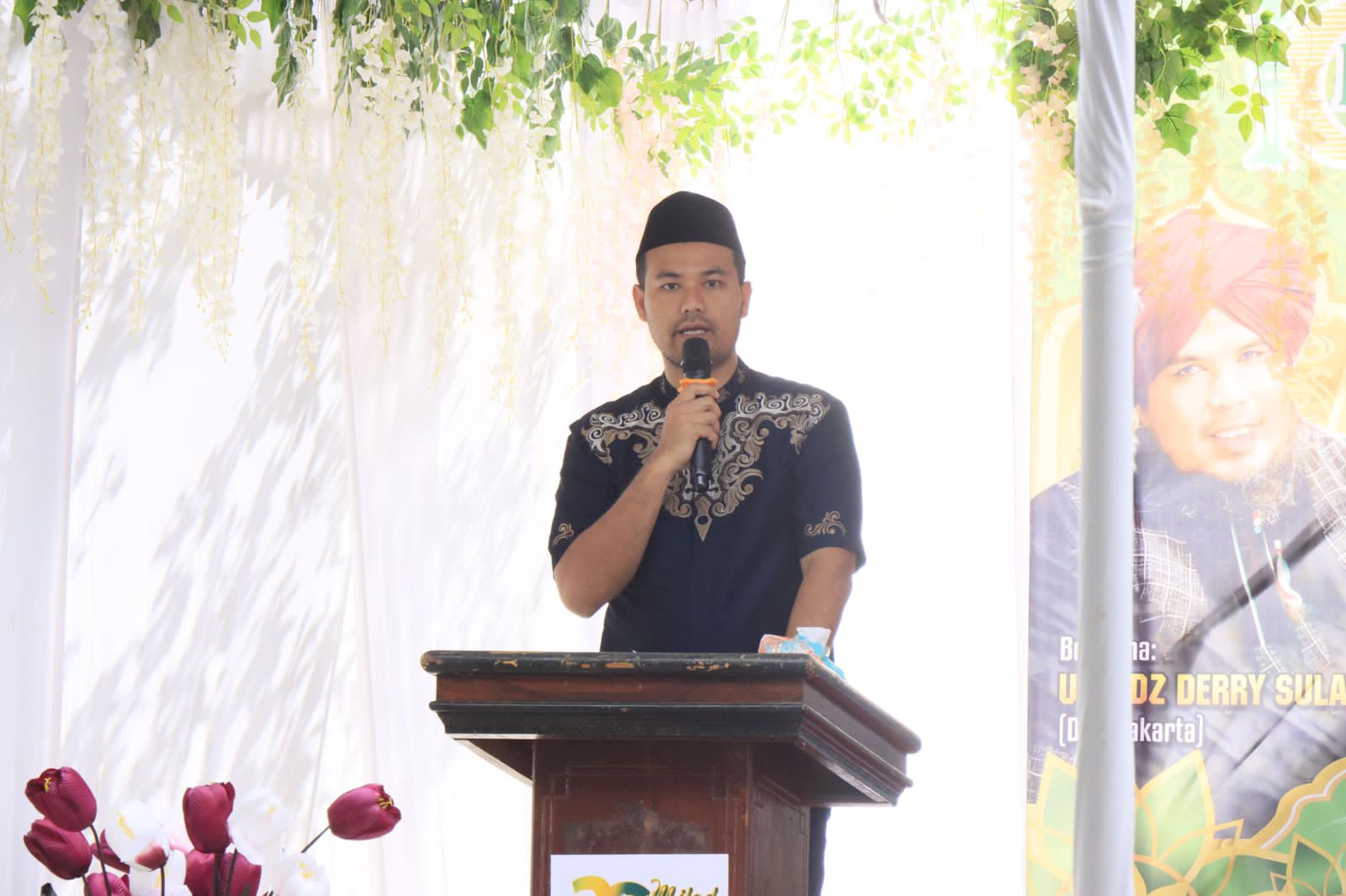 Camat Binjai Selatan Muhammad Fauzi S.IP hadiri Milad ke 20 yayasan Al-Kaffah. 