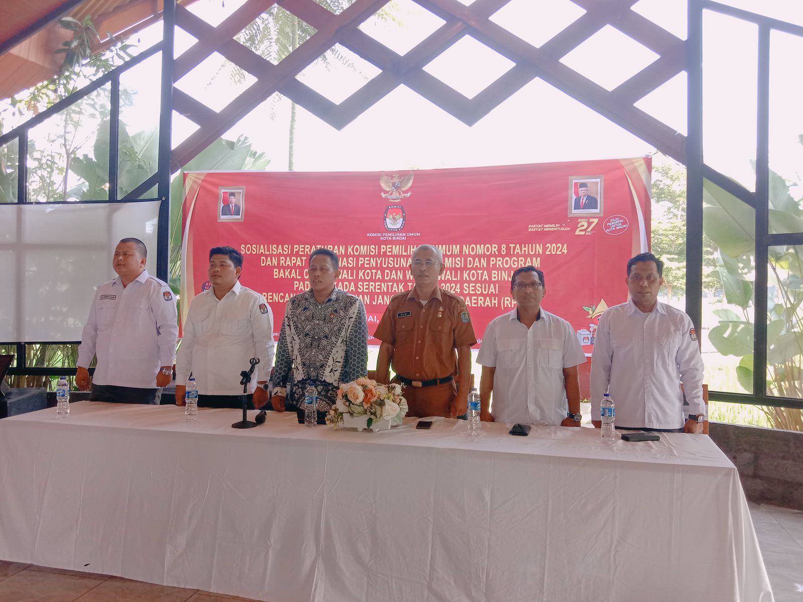 Asisten I pemerintahan Pemko Binjai Aldi Agustuan S.Sos,MM hadiri sosialisi KPU.