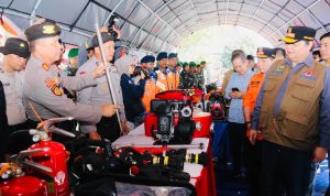 Menteri Airlangga Pimpin Apel dan Simulasi Karhutla di Sumatera Selatan