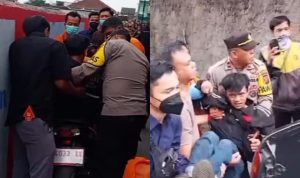 Screenshot video driver ojol di Tasikmalaya yang dikira meninggal dunia.