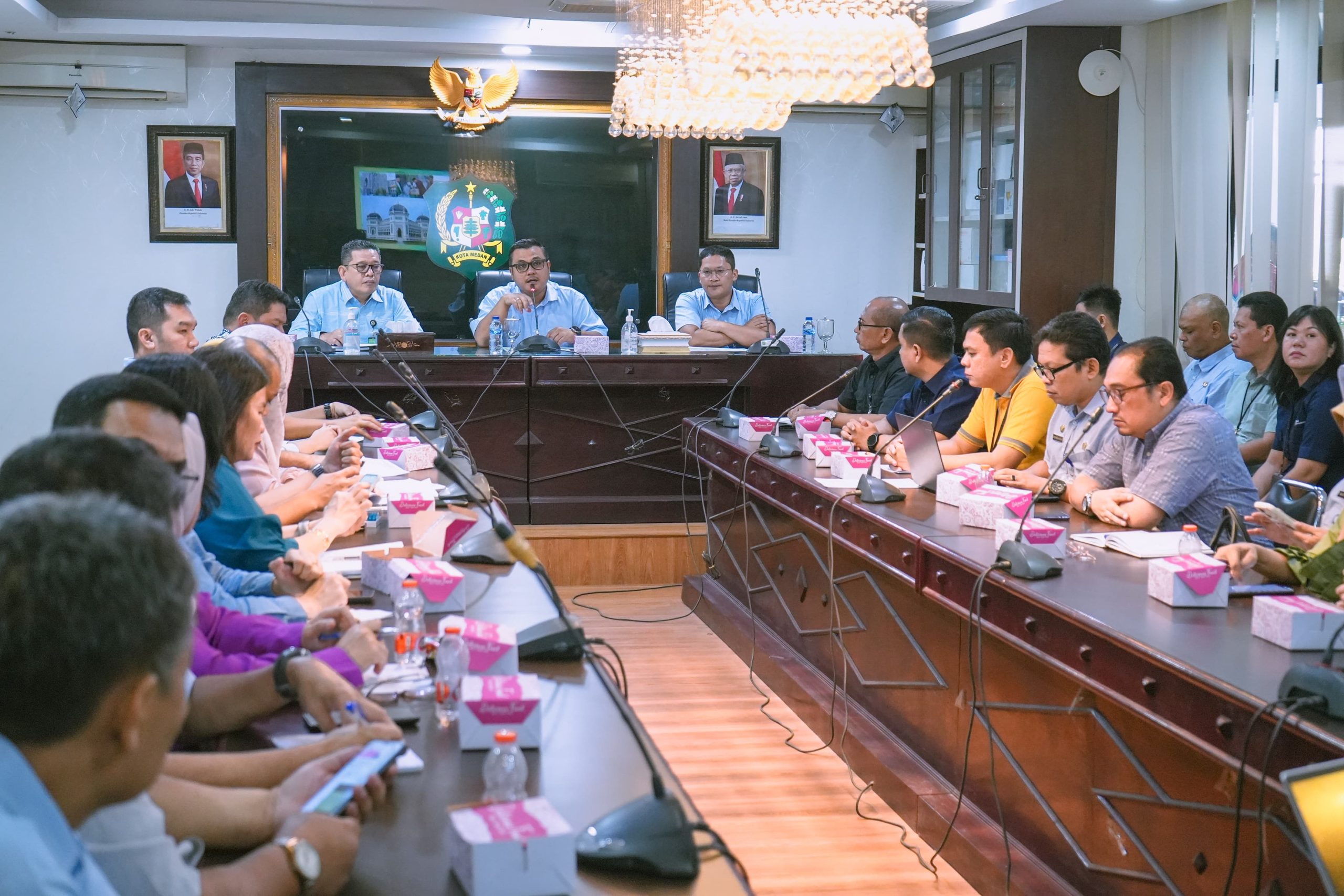 Rapat bersama perwakilan BPJS di Balai Kota Medan. BP/erwan