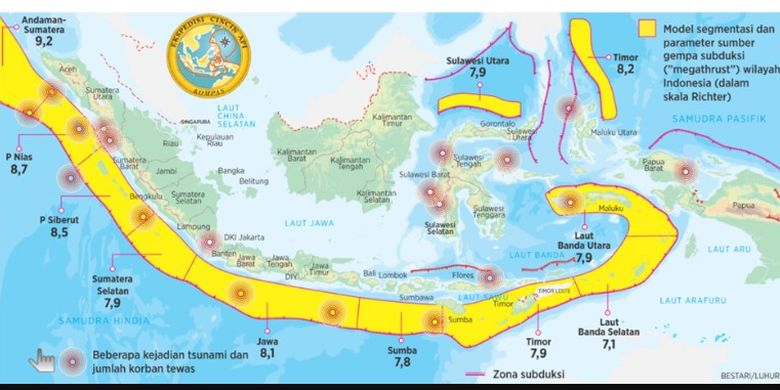 Dua Zona Gempa Megathrust Indonesia Siap 'Beraksi'! Cek Informasinya!