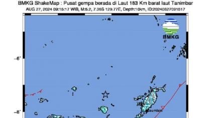 Gempa Berkekuatan M6,2 Guncang Tanimbar Hari Ini, BMKG: Tidak Berpotensi Tsunami
