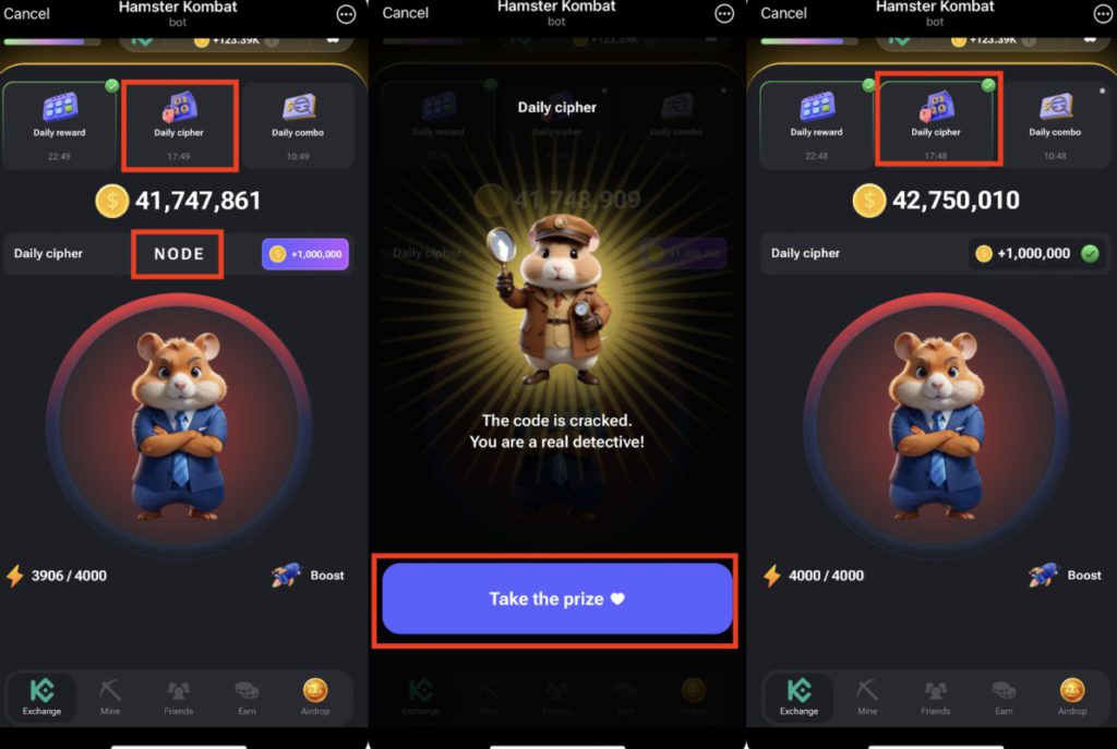 Daily Cipher dan Daily Combo Hamster Kombat 9 Agustus 2024