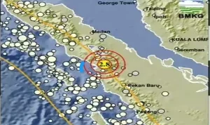Gempa Berkekuatan Magnitudo 3,4 Guncang Kabupaten Tapanuli Selatan Hari Ini