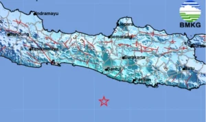 Gempa Bumi Tektonik Magnitudo M5,5 Guncang Samudra Hindia Selatan Gunungkidul