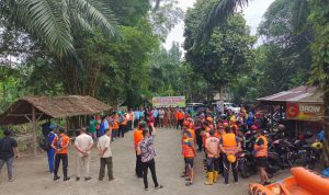 Pj.Kepala BPBD Kota Binjai Rudi Iskandar Baros ,ST Pimpin kegiatan Susur Sungai.