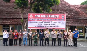 Wali Kota Binjai hadiri Apel gabungan Operasi Hatra Toba 2024.