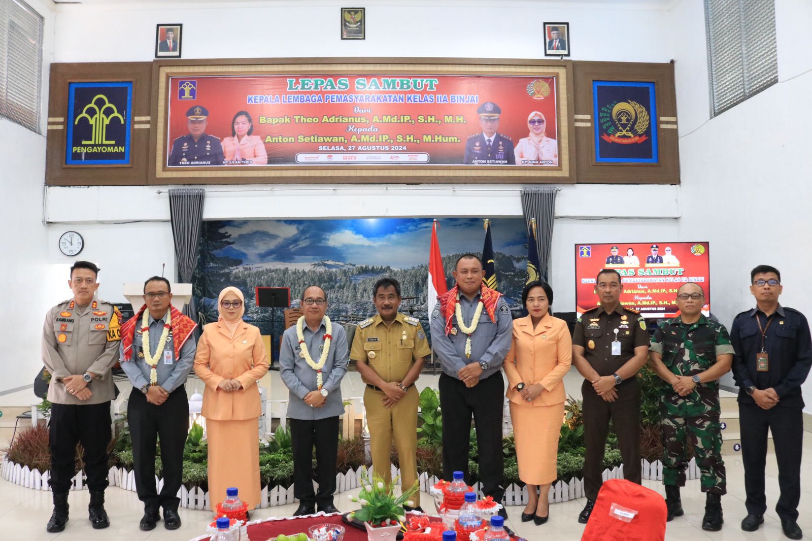 Wali Kota Binjai hadiri acara lepas sambut Kepala Lembaga Pemasyarakatan Kelas IIA Binjai.
