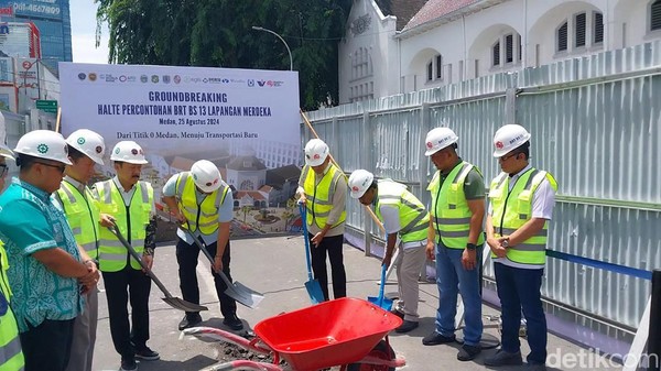 Pembangunan Halte Bus Rapid Transit (BRT) Mebidang Dimulai di Medan, Binjai, dan Deli Serdang