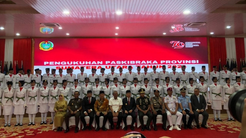 Pj Gubernur Sumatera Utara Agus Fatoni Doakan Sukses Paskibraka HUT RI ke-79 di Sumut