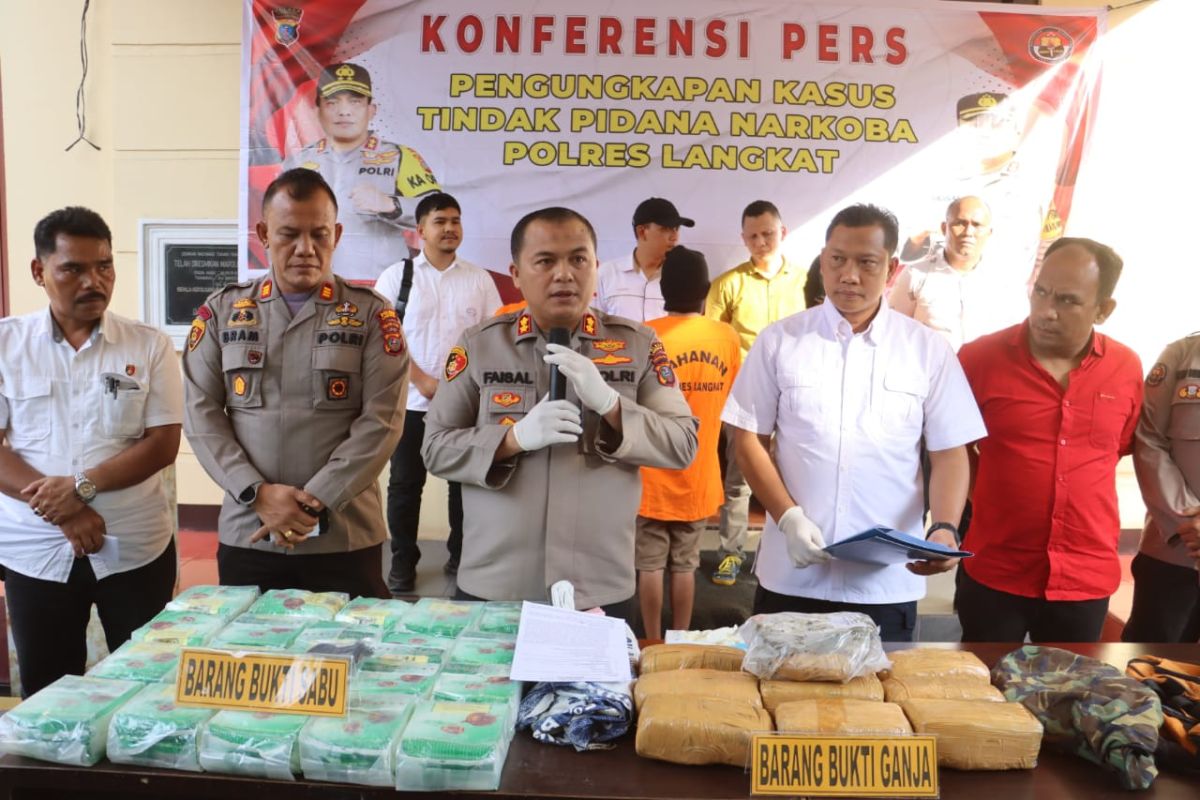 Polres Langkat Gagalkan Pengiriman 20 Kilogram Sabu-Sabu Jaringan Aceh-Medan