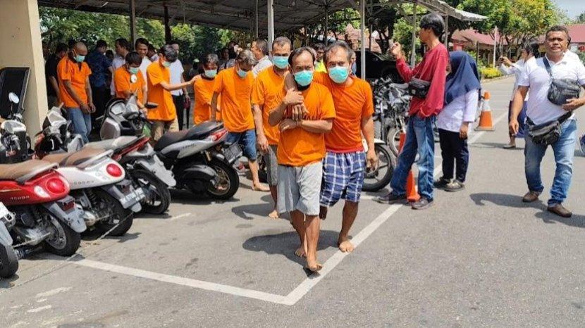 Ratusan Personel Gabungan Razia Hotel dan Kos-Kosan di Kota Binjai