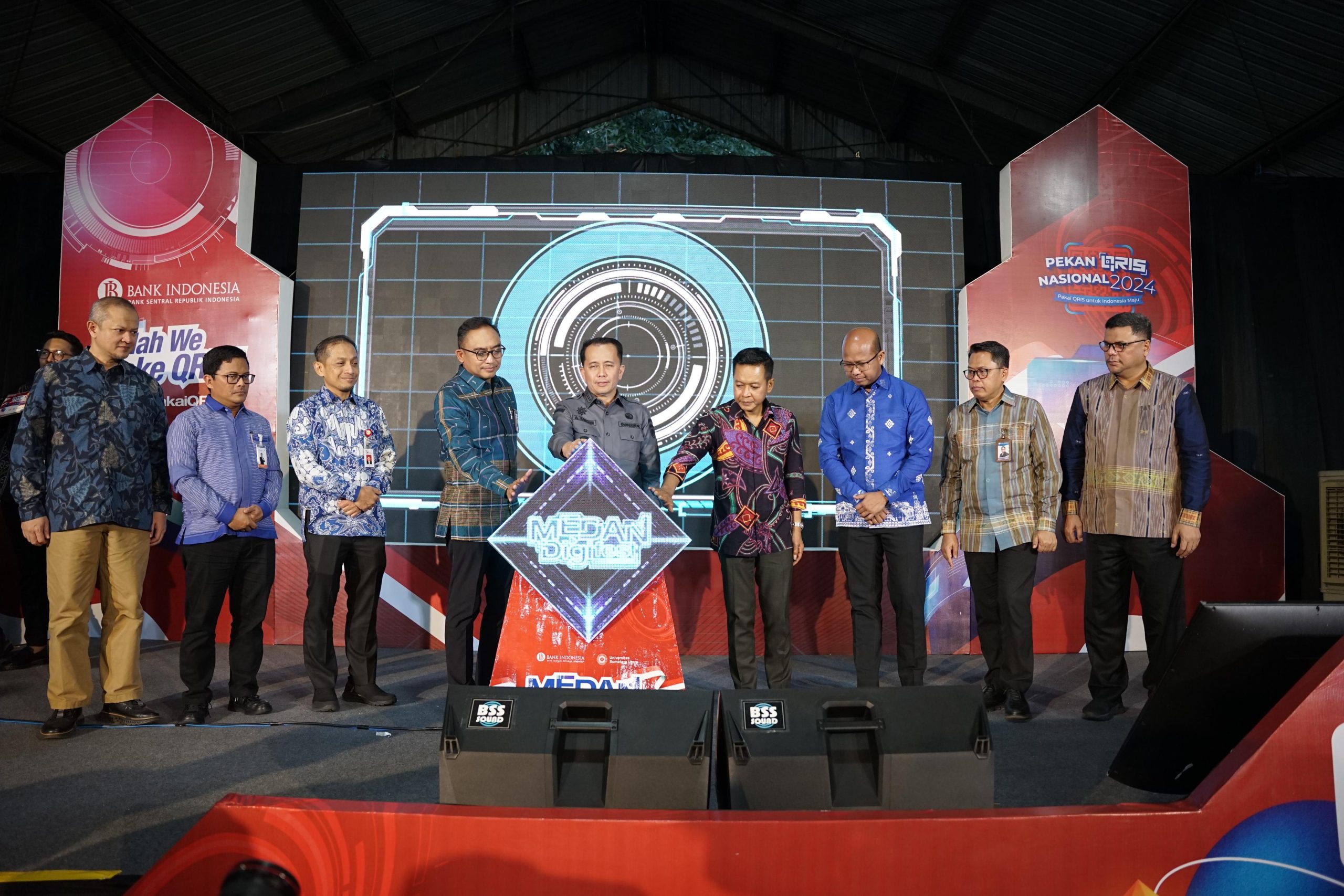 Kepala Bank Indonesia Perwakilan Sumut bersama dengan Pj Gubsu, Rektor USU.(Istimewa)