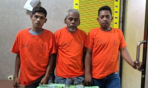 Ketiga pelaku yang diamankan dan ditembak.(Istimewa)
