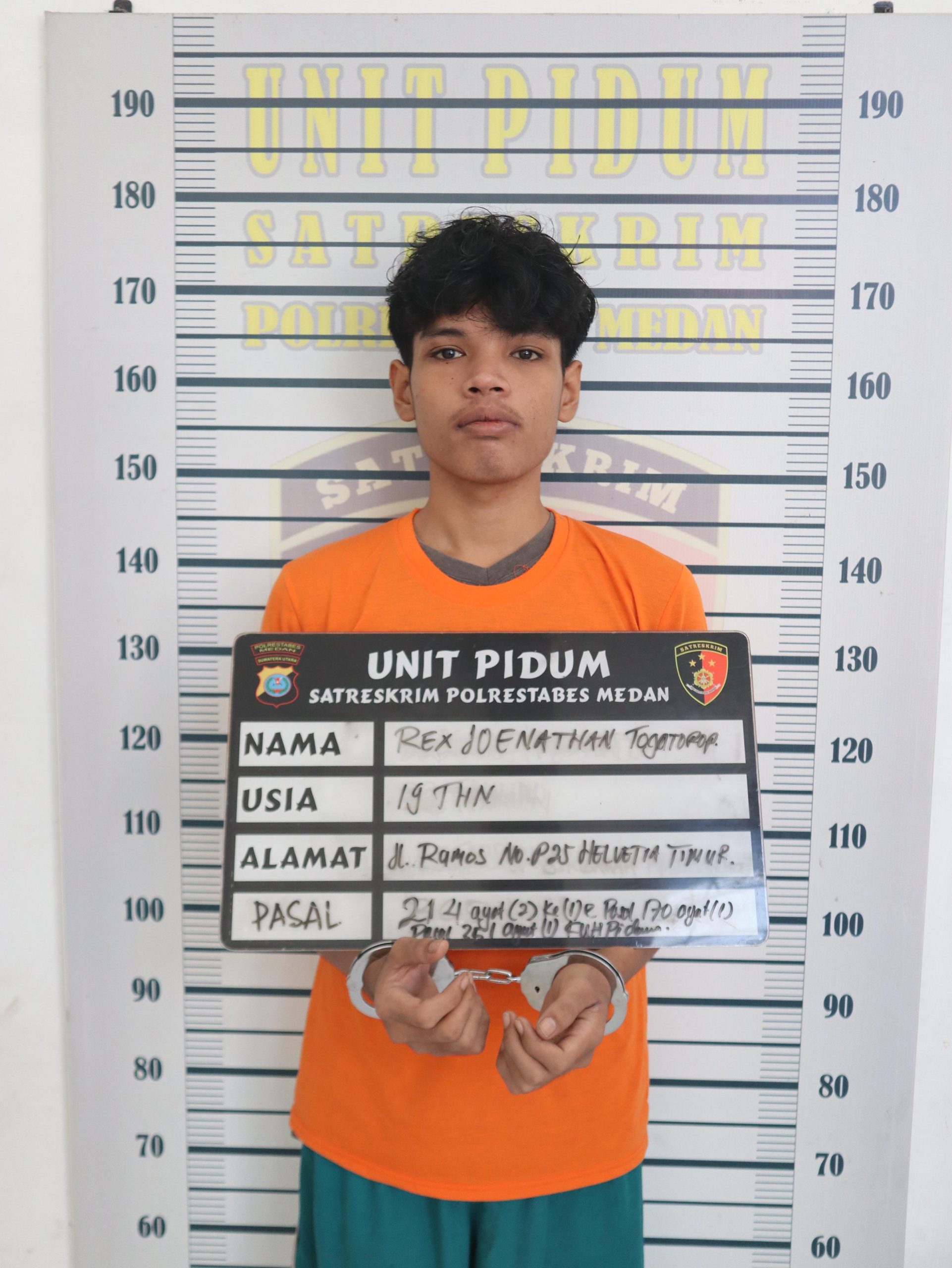 Pelaku yang diamankan petugas kepolisian.(Istimewa)