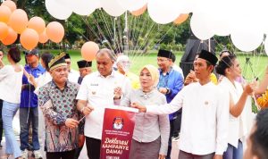 KPU Kabupaten Langkat Deklarasi Kampanye Damai Pemilihan Bupati dan Wakil Bupati Langkat 2024 di Alun-alun T. Amir Hamzah, Stabat