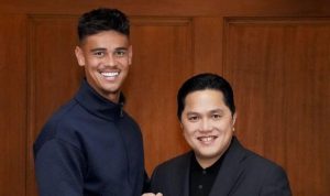 Erick Thohir Bertemu Mees Hilgers dan Eliano Reijnders - Erick Thohir bersama Mees Hilgers dan Eliano Reijnders setelah makan malam di Jakarta.