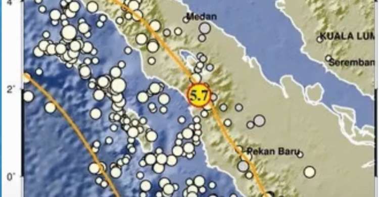 Gempa Magnitundo 5,7 Guncang Tapanuli Utara