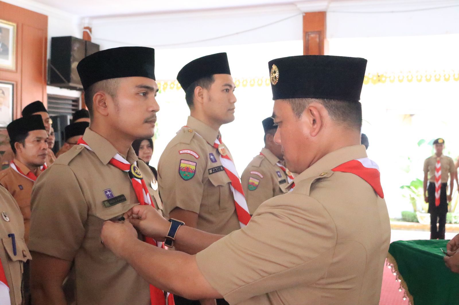 Ketua Kwartir Cabang Kota Binjai Chairin F.Simanjuntak,S.Sos Lantik Pembimbing Ranting,Serta Lembaga pemeriksaan Keuangan Gerakan Pramuka.